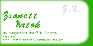 zsanett matok business card